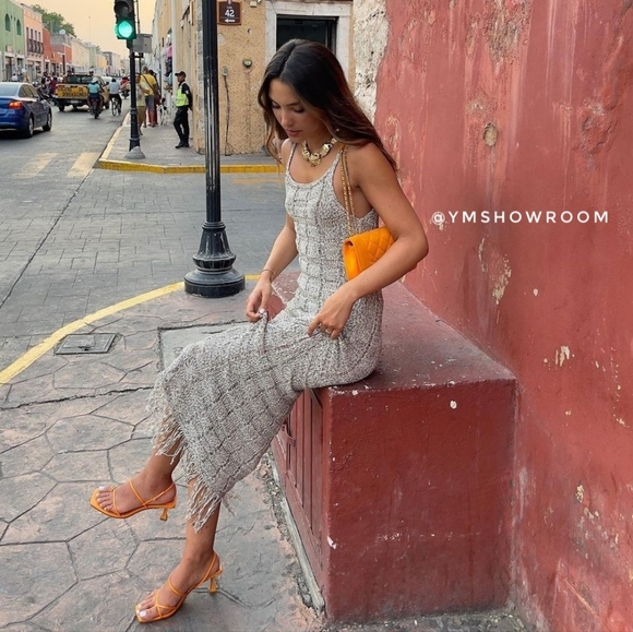 🔥Last 1🔥MANGO Fringe knit dress - Picture 2 of 12